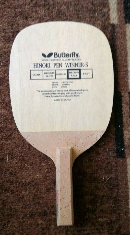 Tischtennis Holz Butterfly Hinoki Pen Winner S Penholder Rarität in Memmingen