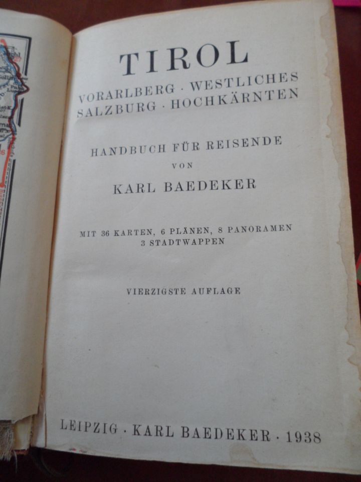 BAEDEKERS TIROL -VORARLBERG-WESTL.SALZBURG-HOCHKÄRNT-1938(0305-19 in Piesport