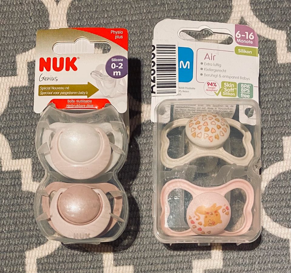 4x Schnuller zusammen 5€ als Set Neu Mädchen Nuk MAM in Duisburg