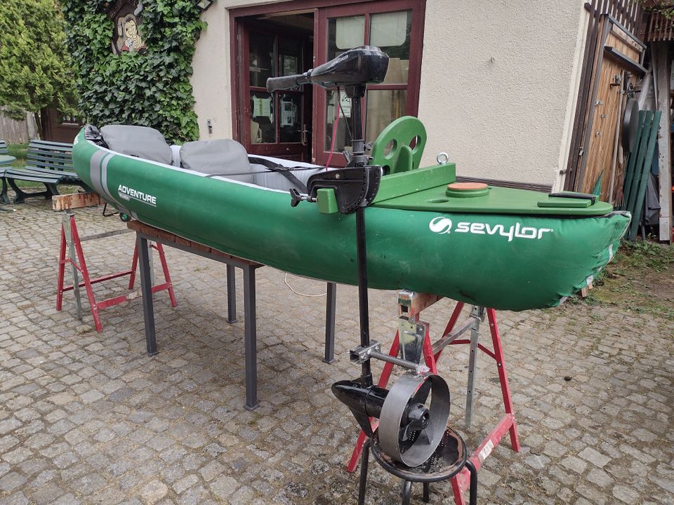 Kajak - Schlauchboot mit E-Motor 50lbs unbenutzt Ggf. Tausch s.u. in Dresden