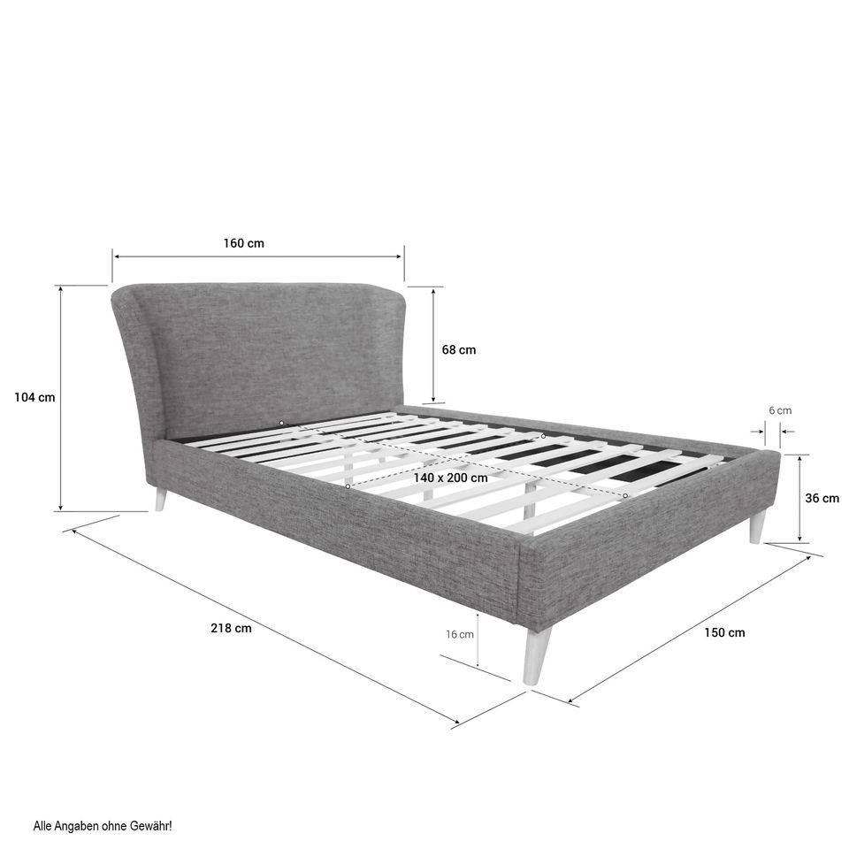 Designer Doppelbett Polsterbett Futonbett Bett 140x200 NEU 111-Fr in Frankfurt am Main