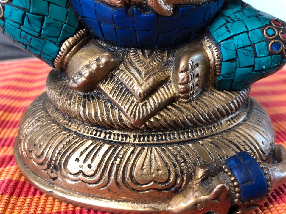 Indischer Elefantengott Ganesha Messing Mosaik in Osterhofen