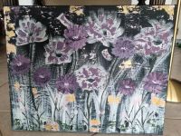 Acrylbild handgemalt Unikat Blumen lila Geschenk Nordrhein-Westfalen - Stolberg (Rhld) Vorschau