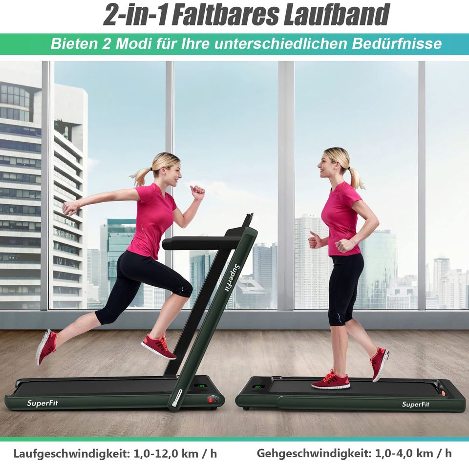 Laufband App Fitness Bluetooth LED 1-12km/h Lauf Band in Weilburg