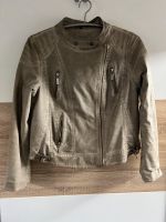 Lederjacke Größe 44, vintage, grau/beige Nordrhein-Westfalen - Greven Vorschau