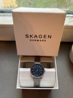 SKAGEN DENMARK silberfarbene Uhr mit blauem Ziffernblatt Berlin - Karlshorst Vorschau