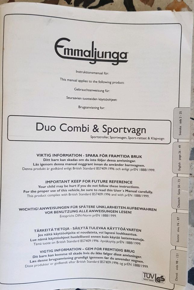 Kinderwagen Emmaljunga DuO Combi und Sportwagen in Neustadt am Rübenberge