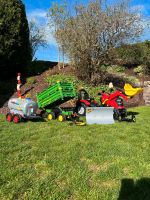 Trettracktor mit JohnDeer Anhänger, Wasserfass und Schneeschild Bayern - Harburg (Schwaben) Vorschau