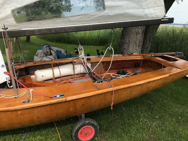 Segeljolle, Holz, Korsar oder Finn Dinghy in Kumhausen