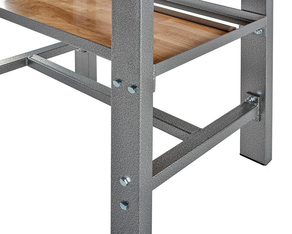 Profi Werkbank 150 cm grau mit Holzplatte inkl. Lochwand u. Kiste in Großenkneten