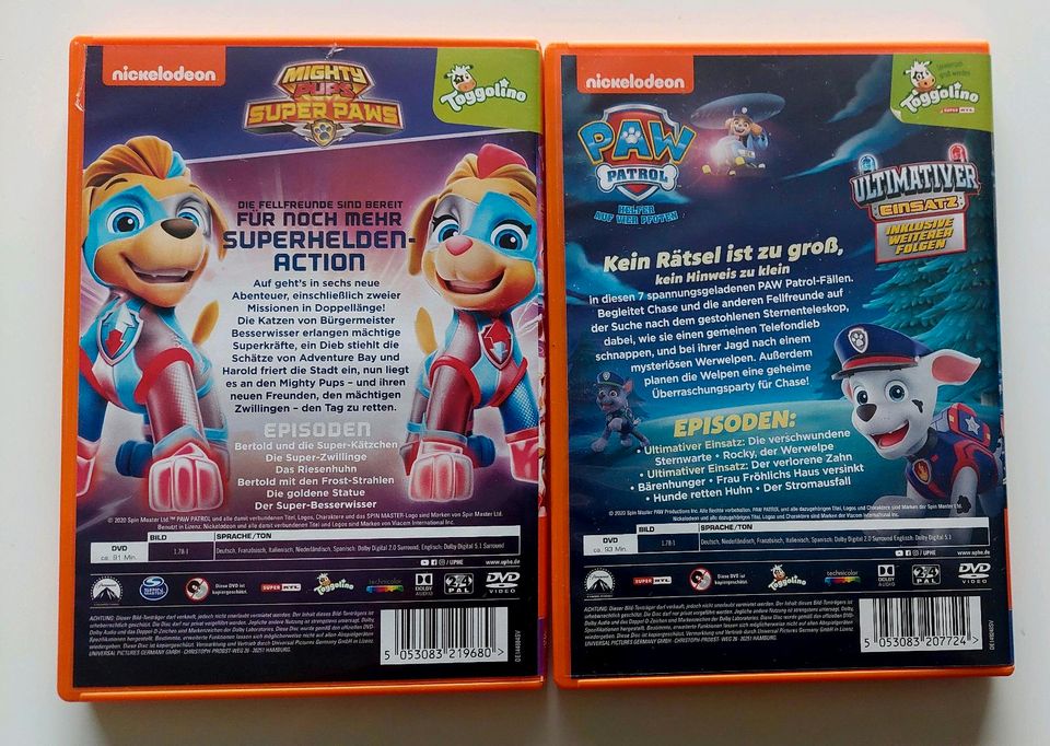 2 DVD "PAW PATROL"HELFER AUF VIER PFOTEN" 93 min. NEU in Rudolstadt