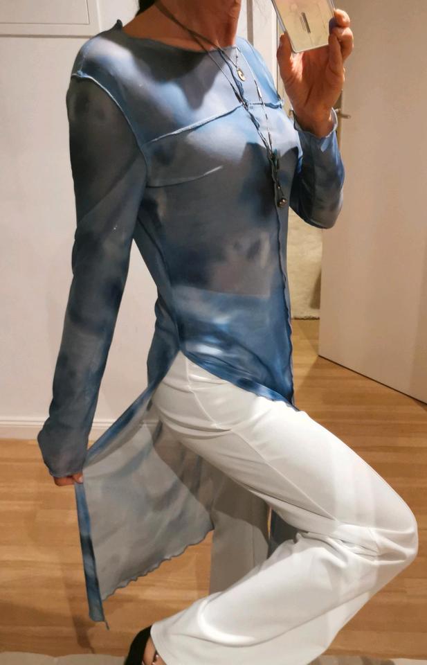 Tunika Kleid Mesh gr. Sarong cover blau Strandkleid in Hamburg