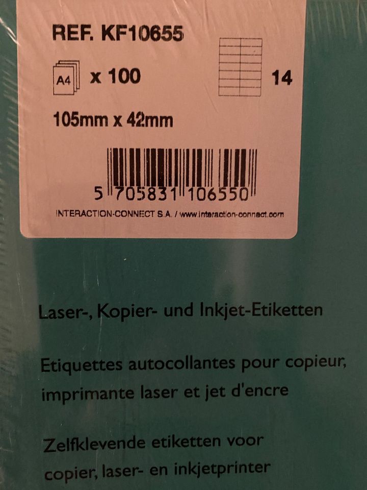 Laser-, Kopier- und Inkjet Etiketten A4 Labels 200 Stück in Regensburg