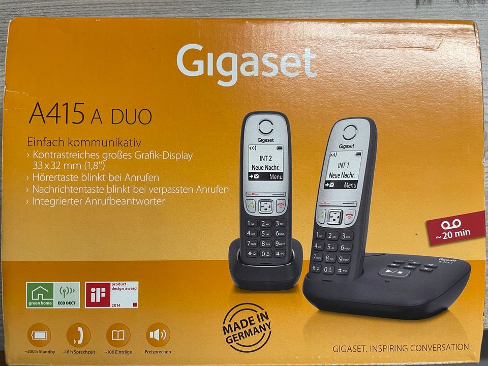 Tragbares Telefon Gigaset A415 a duo - L36852-H2525-B101 in Oberderdingen