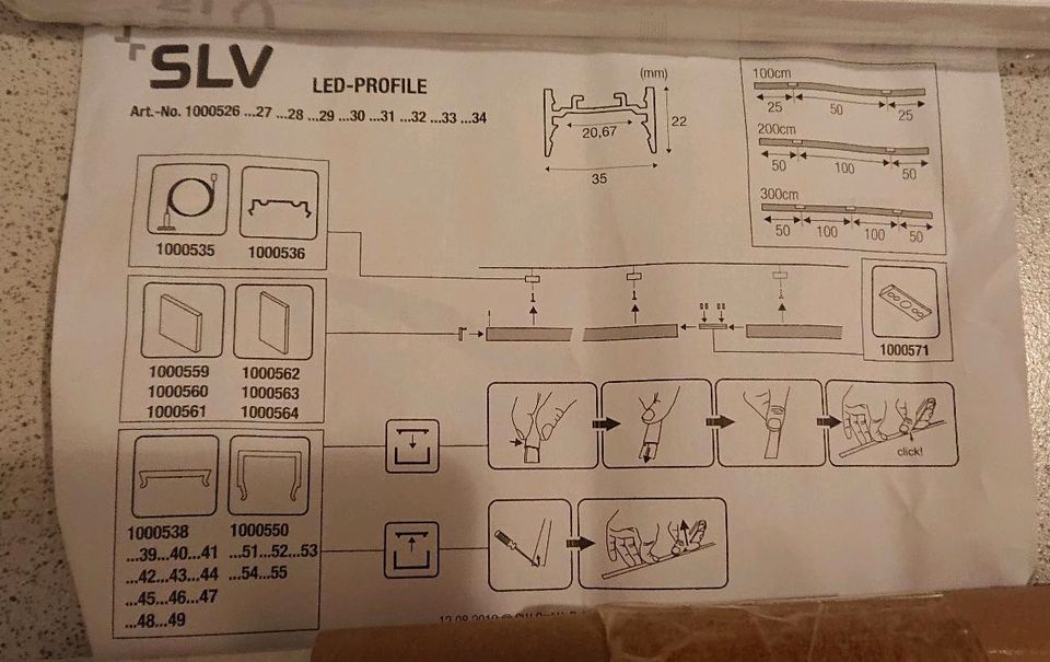 SLV LED-Aufbauprofil Alu Neu 1000533  8x3m = 24m in Neetze