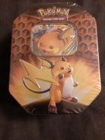 Pokemon Raichu GX Verborgenes Schicksal Tin Box Sachsen-Anhalt - Halle Vorschau