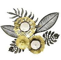 Mex 3D Wandbild aus Metall mit Blumen Metallbild 50x40cm Gold Nordrhein-Westfalen - Gladbeck Vorschau