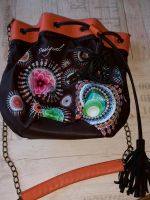 Desigual Tasche klein Leder in Braun mit Stickereien Essen - Essen-Ruhrhalbinsel Vorschau