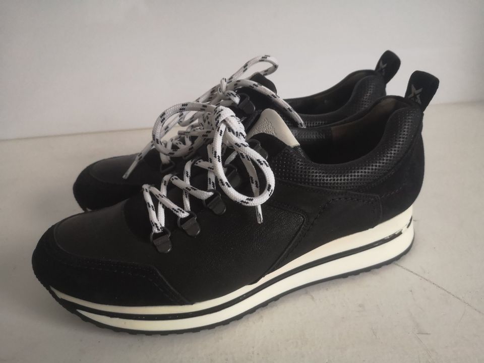 Damen Schuhe Sneaker PAUL GREEN Gr 38,5 UK 5,5 schwarz Leder in Duisburg