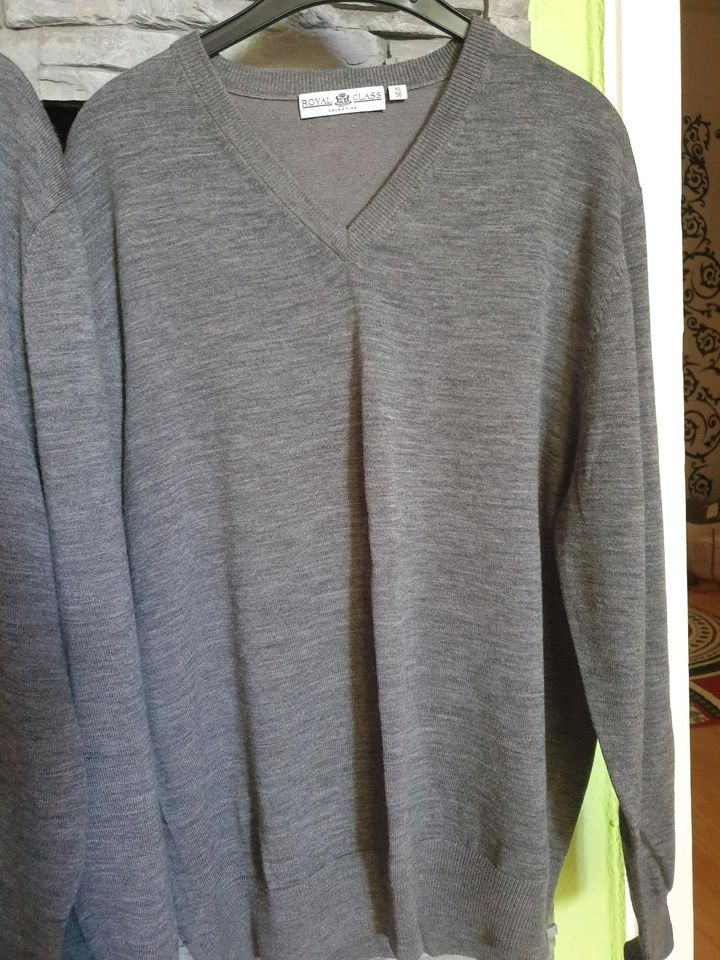 50% Merino 50% Baumw. Herren V-Pullover, M 48/50 und XL 54 in Stuttgart