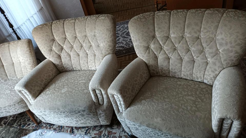 Clubgarnitur Rundsofa + 2 Sessel Vintage 1970er  Couch Clubsessel in Mülheim (Ruhr)