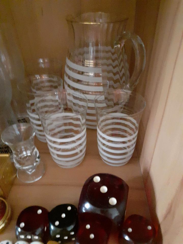 Glaskrug mit 4 Gläsern in Leipzig