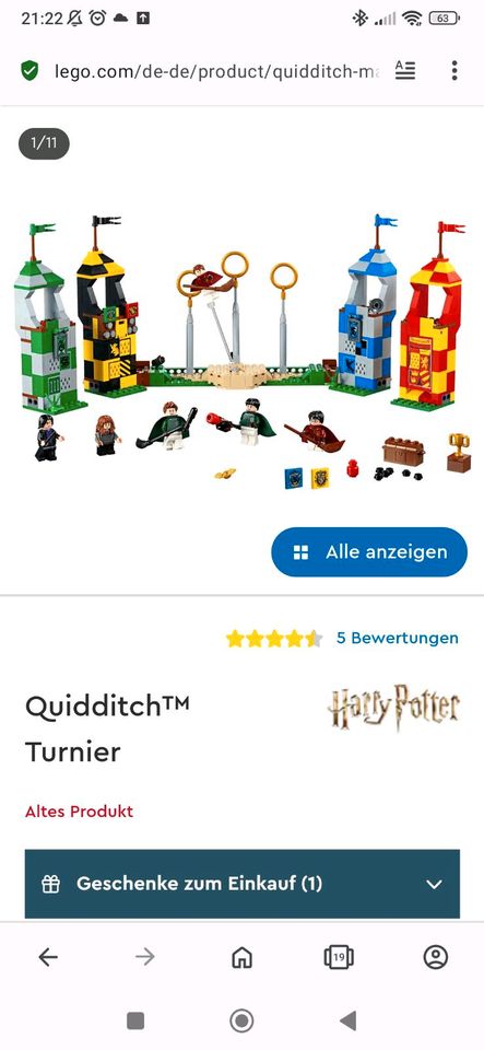 75956 Quidditch Turnier Lego Harry Potter in Kaltenkirchen