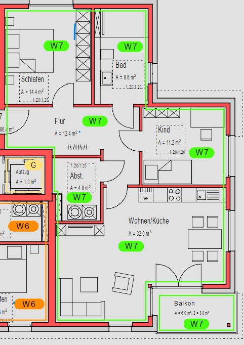 3-Zi-Wohnung im KfW-Effizienzhaus 55 in zentraler Lage von Bad Nenndorf in Bad Nenndorf