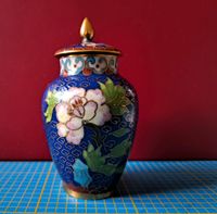 Kleine Vase mit Deckel. Vermutlich aus Kupfer Handbemalt Leipzig - Großzschocher Vorschau