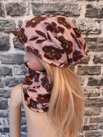 Handmade / Neue selbst genähte Blumen Wendebeanie & Loop KU 54-56 Niedersachsen - Bröckel Vorschau