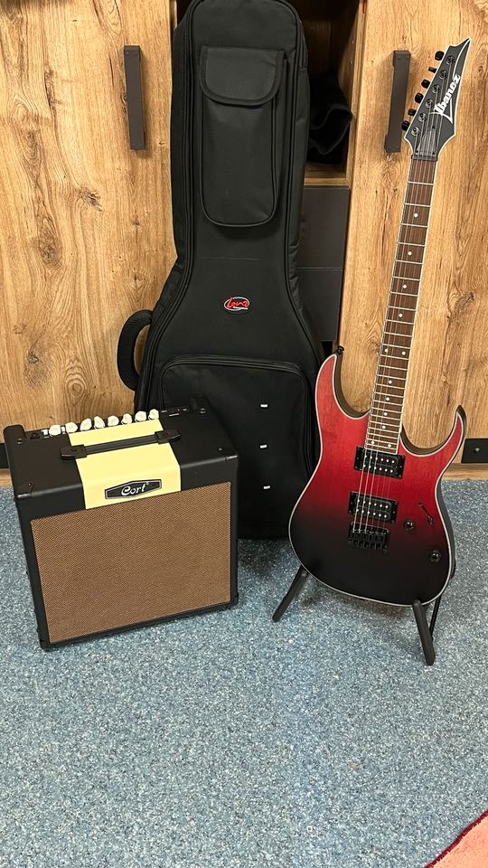 Ibanez RG421 EX-TCM E-Gitarre + Cort Verstärker mit Zubehör in Freudenstadt