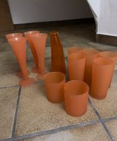 Orange/Terra   11 STÜCK Gläser  und 1 STÜCK Vase aus Glas Bayern - Günzburg Vorschau