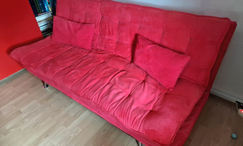 Couch Schlafcouch Sofa Liegecouch rot NOCH DA in Rosenheim