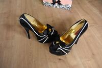 Bordello Teeze-14 Pinup PVC Lack Pumps Stiletto schwarz weiß 40 Nürnberg (Mittelfr) - Mitte Vorschau