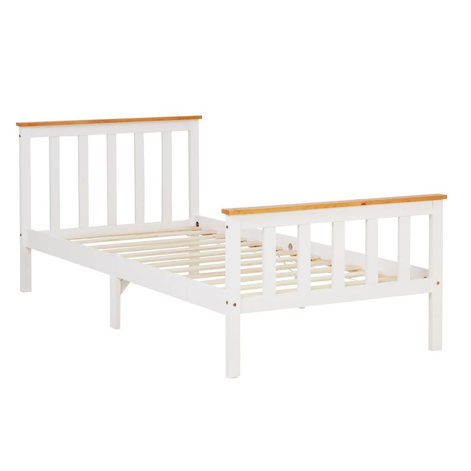 Bett Holzbett Futonbett Kinderbett Holz Weiss 90x200 NEU 055-Au in Augsburg