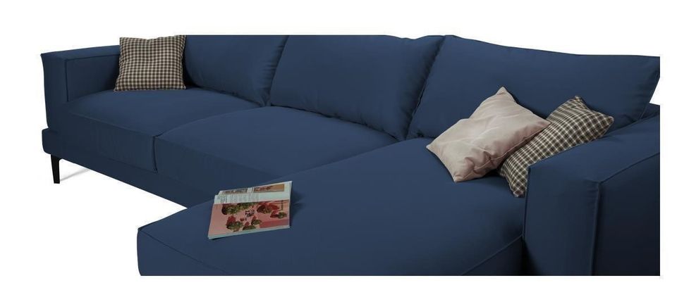 DESIGN ECKSOFA WOHNZIMMER COUCH HOCHWERTIG POLSTERUNG HOLZ METALL in München