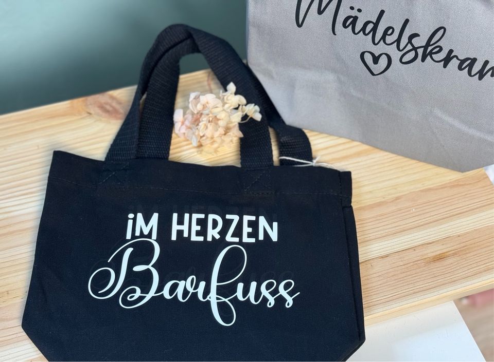 Mini Tasche / Bag ⭐️ Geschenk grau schwarz Dekozauberei in Reher