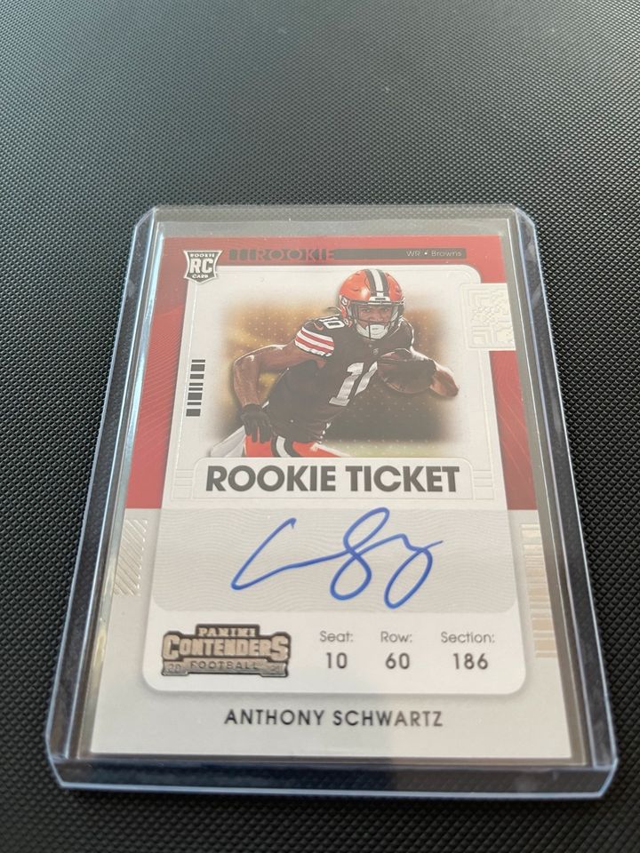 Panini Conten. Rookie Ticket Anthony Schwartz on Card Auto Browns in Sonnefeld