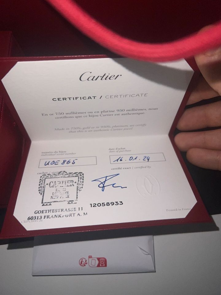 Cartier Ring Weissgold in Bad Soden am Taunus
