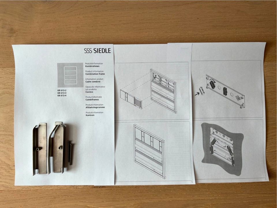 Siedle Umbau Vario 511 zu 611 weiß KR 613-3 W Kombirahmen in Jena