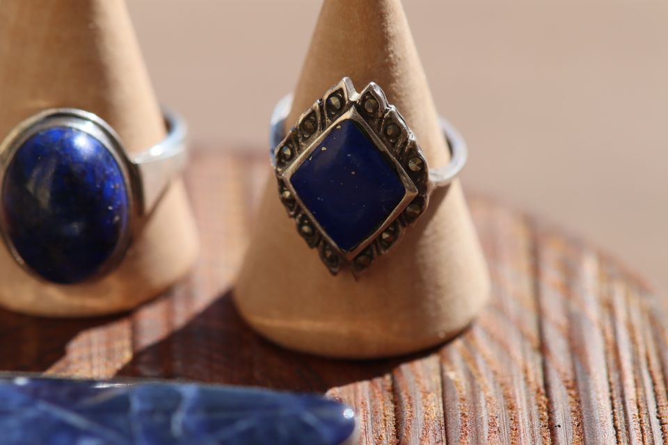 lapislazuli ringe ringe brosche 925 800 silber blau in Bad Harzburg