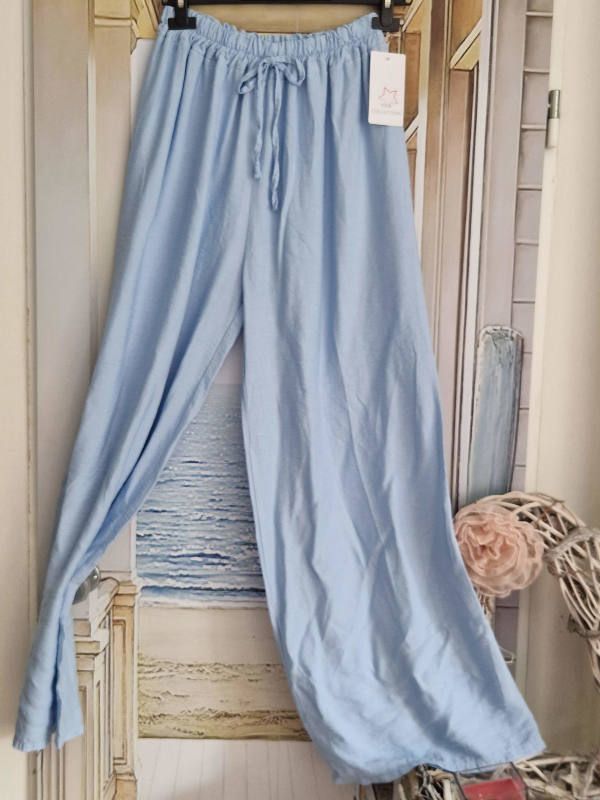 Hellblaue Italy Mode Palazzohose Marlene Hose 36 38 40 NEU in Mönchengladbach