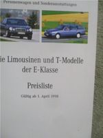 Mercedes Benz E-Klasse W210 +T Preisliste 4/1998 Nordrhein-Westfalen - Minden Vorschau