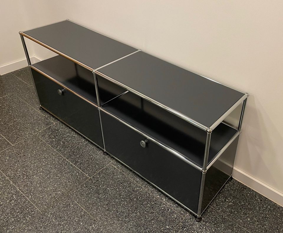 USM Haller Regal Sideboard Lowboard anthrazit grau mit 2 Fächern in München