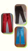Blaue & rote Jeans- Hosen / Straight Leg / braune Stoffhose / 36 Bayern - Schongau Vorschau