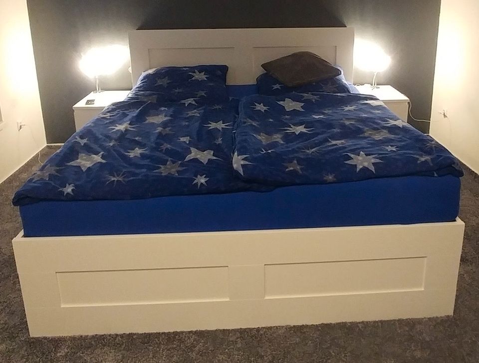 Ikea Brimnes Bett 180x200 mit Kopfteil + 2 Lattenroste in  Nordrhein-Westfalen - Extertal | eBay Kleinanzeigen ist jetzt Kleinanzeigen