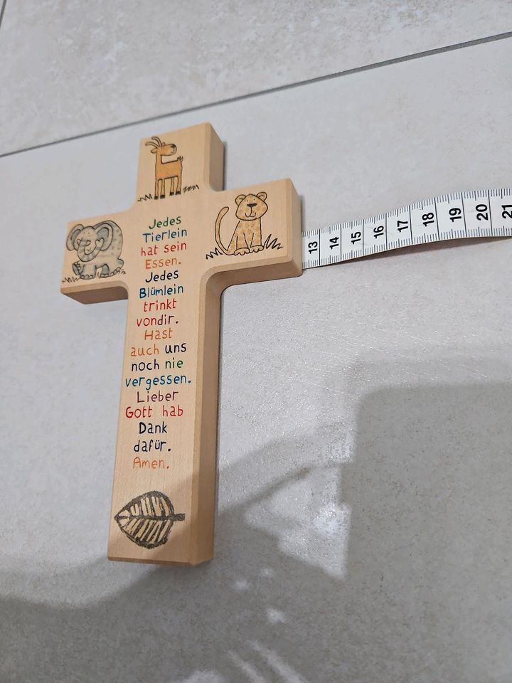 Kreuz Kinder Geschenk Geburt Taufe Kinderkreuz Holz Neumeyer in Altdorf