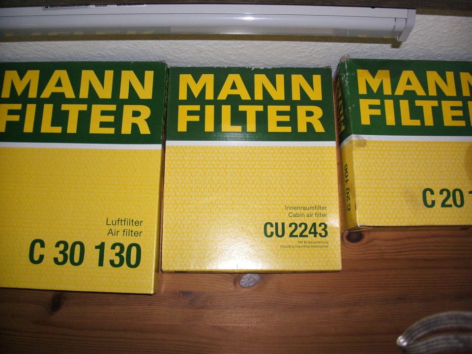 Innenraumfilter CU2545,CU2243 je10€ Luftfilter C30 130 15€ in Köln