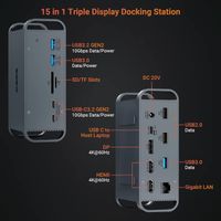 USB-C Docking Station, 15-in-1, 4K60Hz, Thunderbolt 3 Sachsen-Anhalt - Thale Vorschau