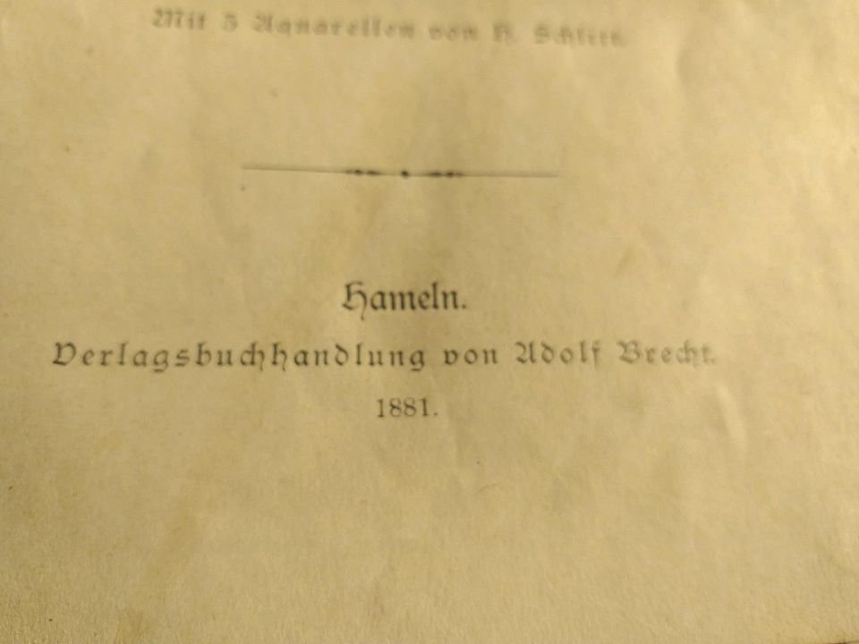 Antikes Buch 1881 Rattenfänger von Hameln in Grimma